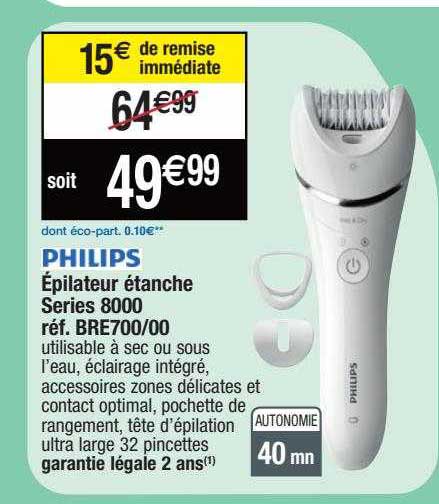 épilateur étanche series 8000 philips