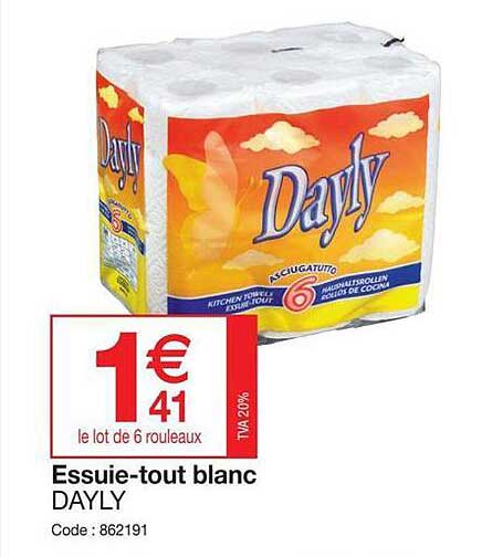 essuie-tout blanc dayly