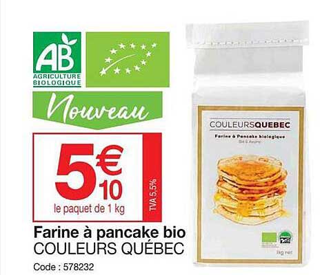 farine à pancake bio couleurs québec