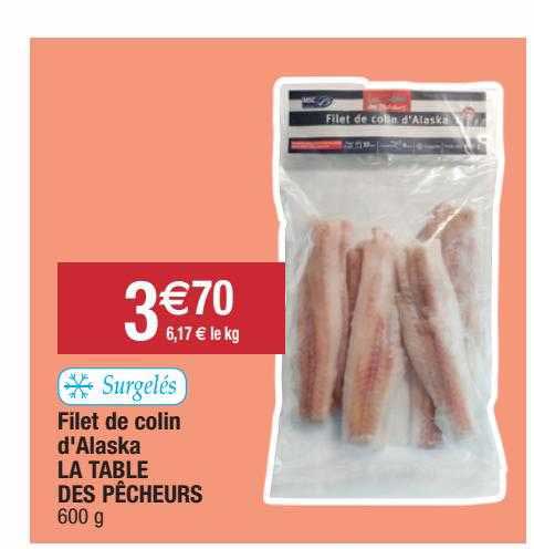 filet de colin d'alaska la table des pêcheurs