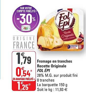 fromage en tranches recette originale fol épi