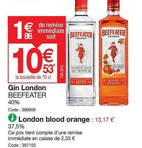 gin london beefeater, london blood orange