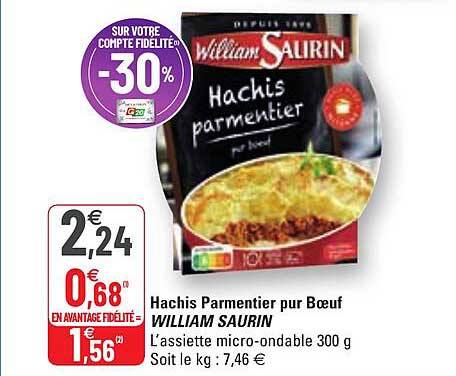 hachis parmentier pur boeuf william saurin
