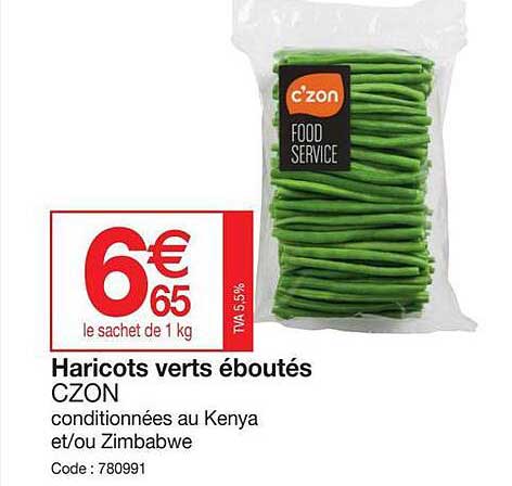 Haricots Verts éboutés Czon