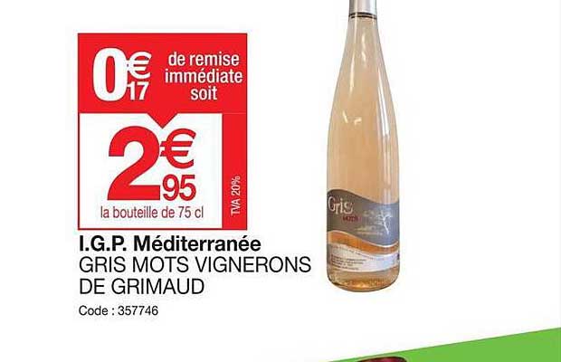 i.g.p. méditerranée gris mots vignerons de grimaud