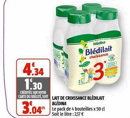 Lait De Croissance Blédilait Blédina