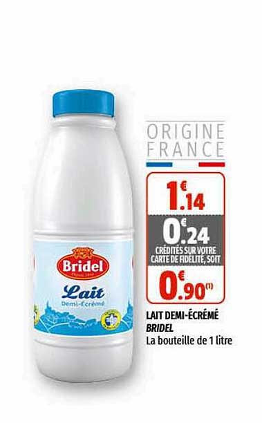 lait demi-écrémé bridel