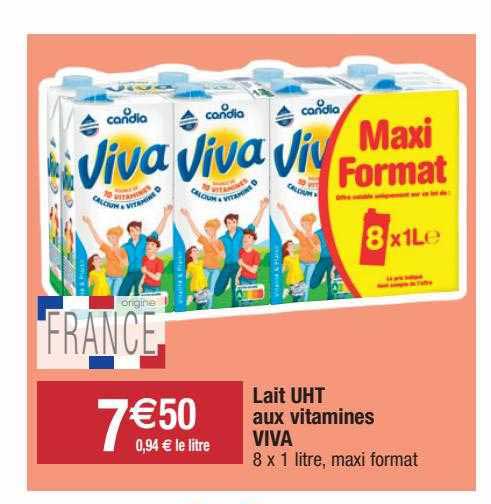 Lait Uht Aux Vitamines Viva