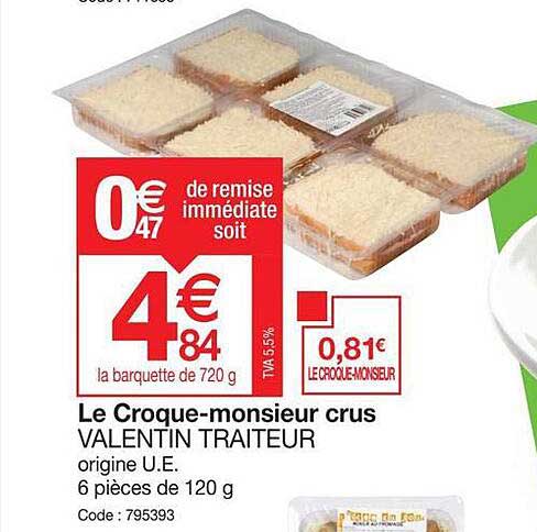 le croque-monsieur crus valentin traiteur