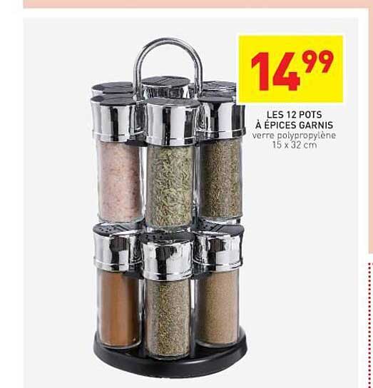 les 12 pots à épices garnis