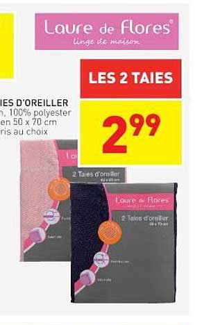 les 2 taies d'oreiller