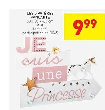 les 5 patères pancarte