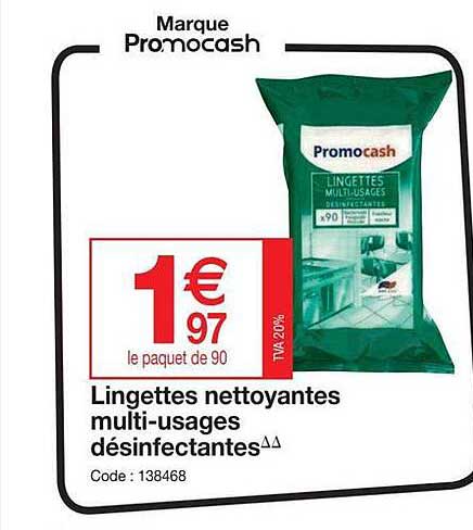 lingettes nettoyantes multi-usages désinfectantes