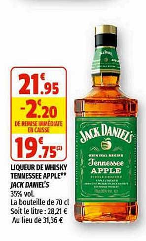 liqueur de whisky tennessee apple jack daniel's