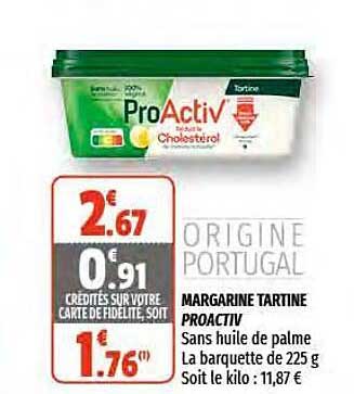 margarine tartine proactiv