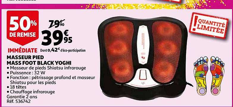 masseur pied mass foot black yoghi