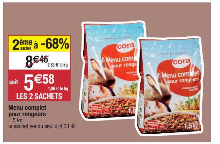 menu complet pour rongeurs