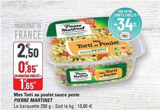 mes torti au poulet sauce pesto pierre martinet