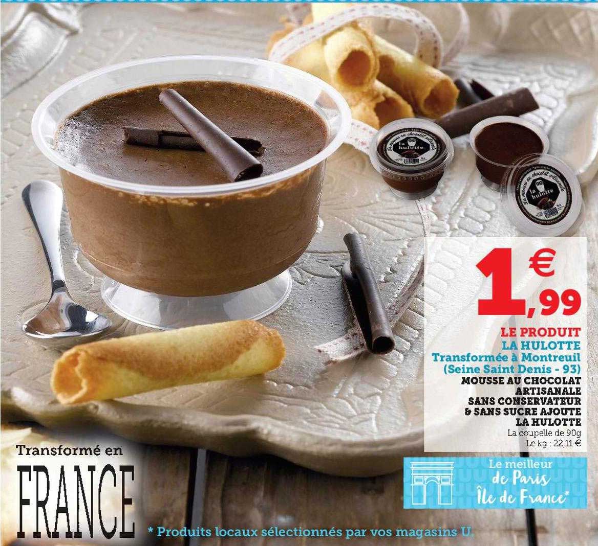 mousse au chocolat artisanale sans conservateur & sans sucre ajouté la hulotte