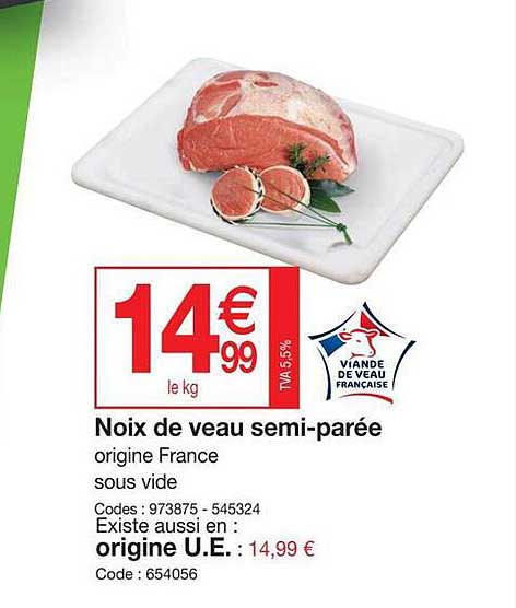 noix de veau semi-parée