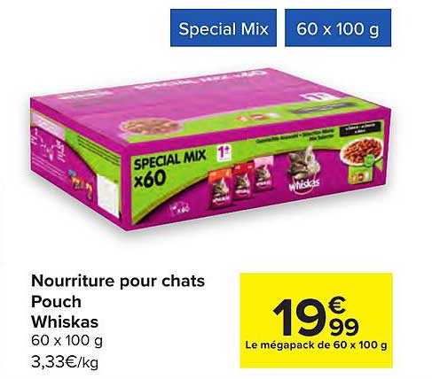 nourriture pour chats pouch whiskas
