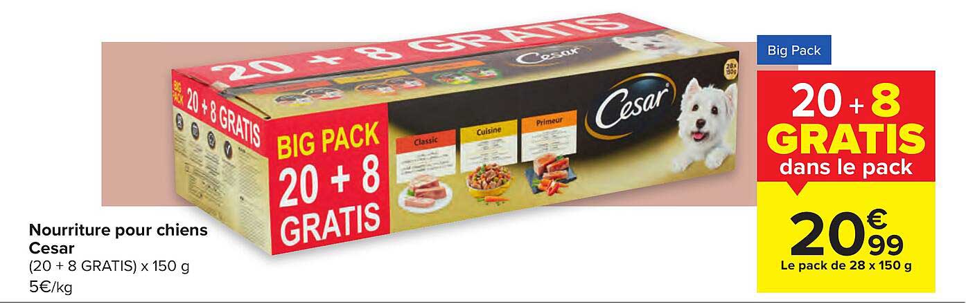 nourriture pour chiens cesar
