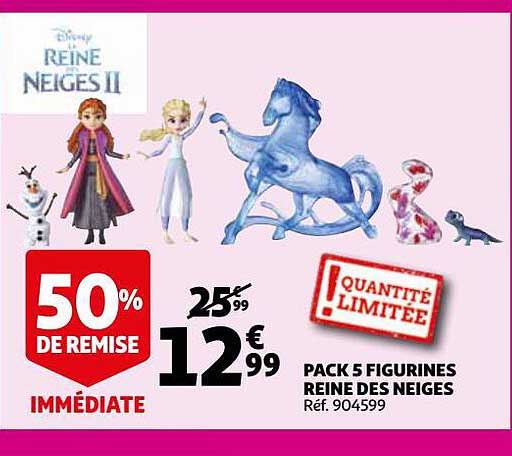 pack 5 figurines reine des neiges