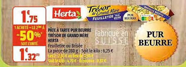 pâte à tarte pur beurre trésor de grande mère herta
