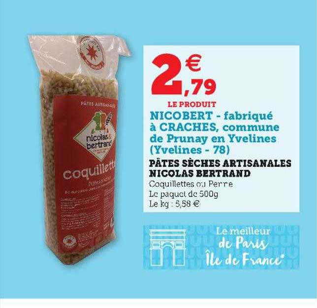 pâtes sèches artisanales nicolas bertrand