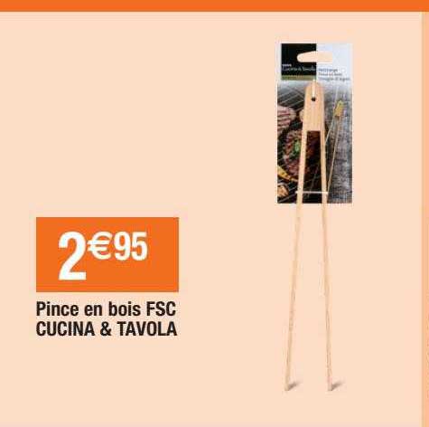 pince en bois fsc cucina & tavola