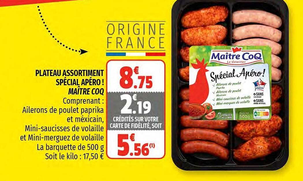 plateau assortiment spécial apéro ! maître coq