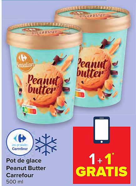 pot de glace peanut butter carrefour