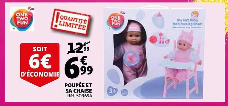 poupée et sa chaise one two fun