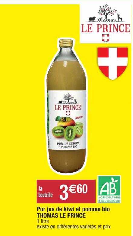 Pur Jus De Kiwi Et Pomme Bio Thomas Le Prince