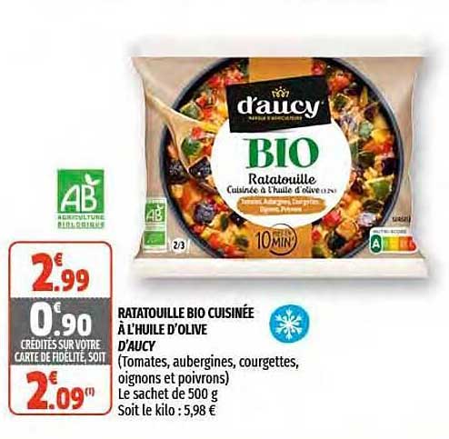 Ratatouille Bio Cuisinée à L'huile D'olives D'aucy