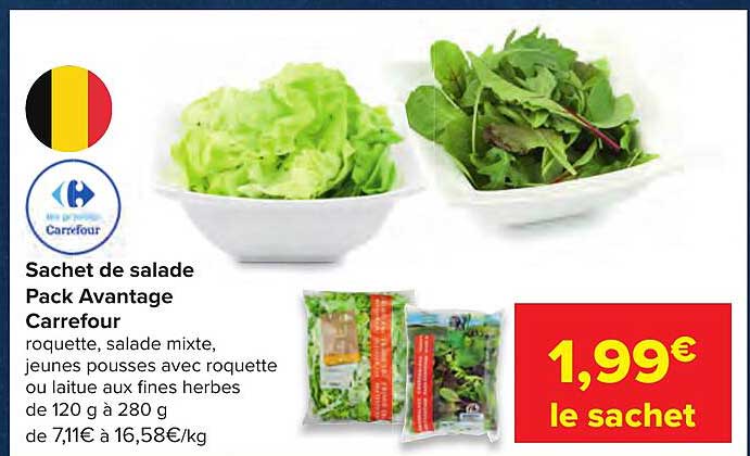 sachet de salade pack avantage carrefour