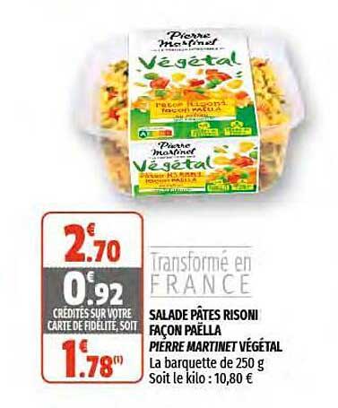 salade pâtes risoni façon paëlla pierre martinet végétal