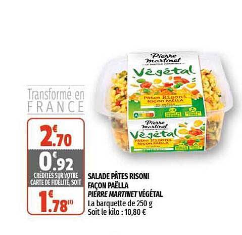salade pâtes risoni façon paëlla pierre martinet végétal