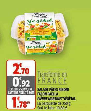 salade pâtes risoni façon paëlla pierre martinet végétal