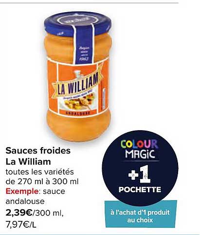 sauces froides la william