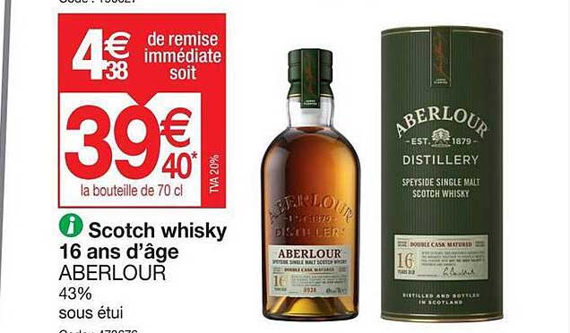 scotch whisky 16 ans d'âge aberlour