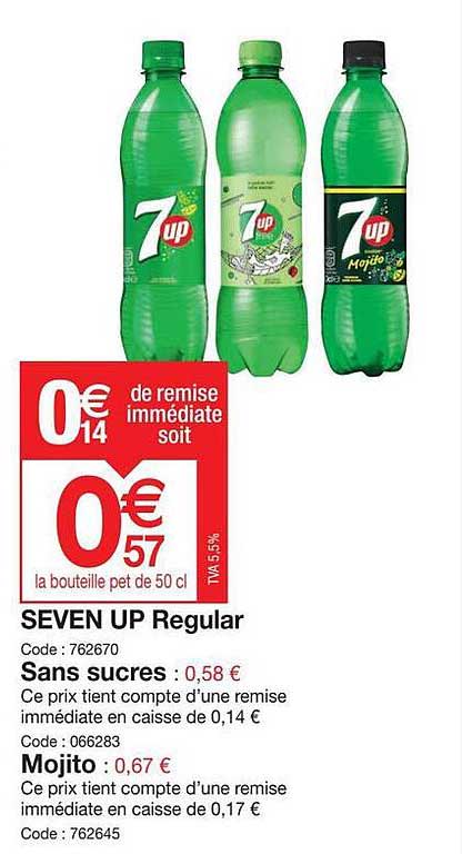 seven up regular sans sucres, mojito
