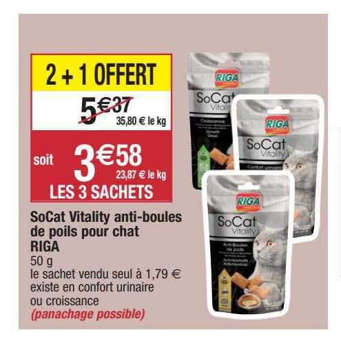 soCat vitality anti-boules de poils pour chat riga
