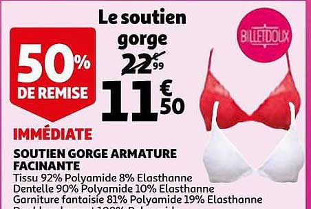 soutien gorge armature facinante