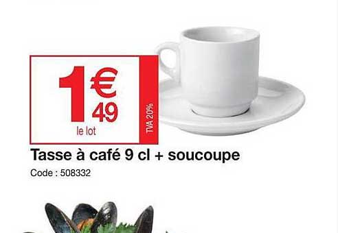 tasse à café 9cl + soucoupe