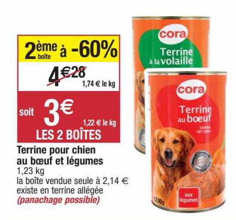 Terrine Pour Chien Au Boeuf Et Légumes
