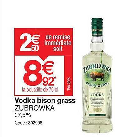 Vodka Bison Grass Zubrowka