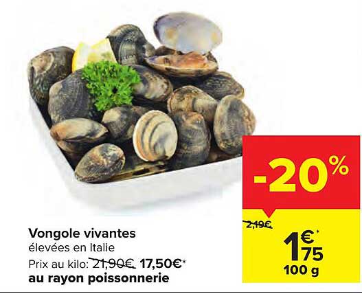 vongole vivantes