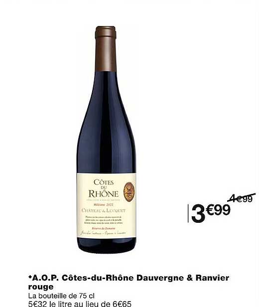 a.o.p. côtes-du-rhône dauvergne & ranvier rouge