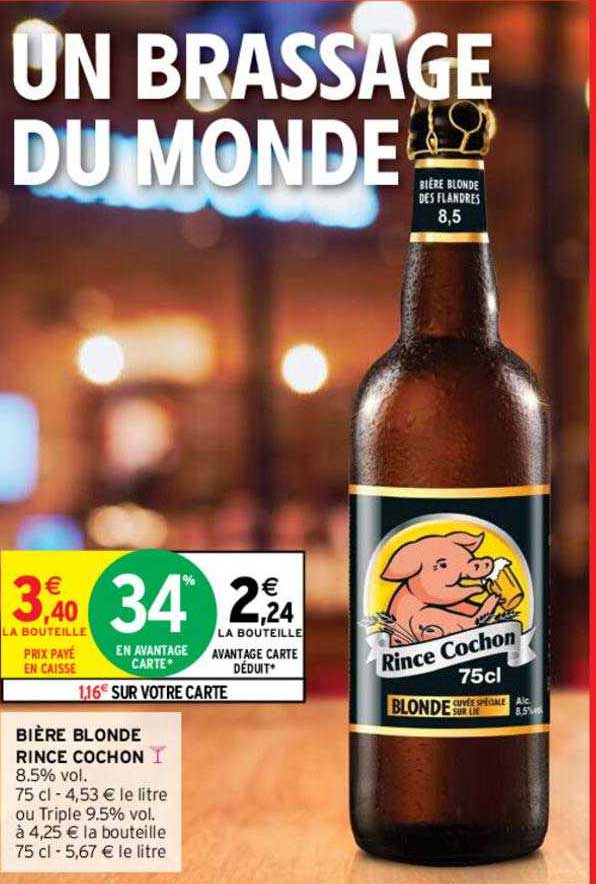bière blonde rince cochon